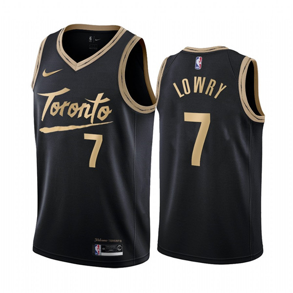 Men's Toronto Raptors #7 Kyle Lowry Black NBA City Edition New Uniform 2020-21 Stitched Jersey
